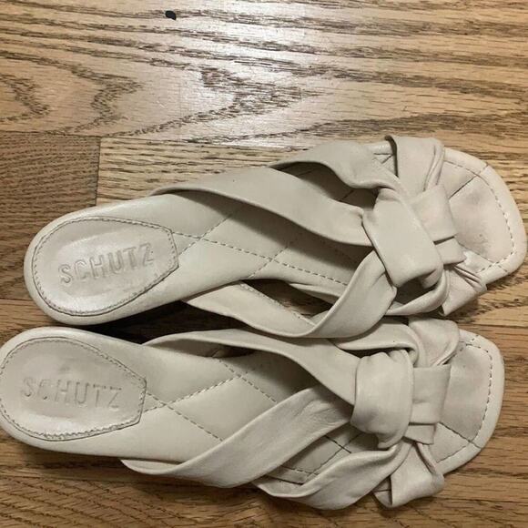 SCHULTZ LEATHER SANDALS SIZE 5.5B‎ - Picture 3 of 5